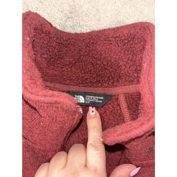 The North Face Crescent Sunset Jacket Barola Red Heather Sweater Women's S - Picture 6 of 10